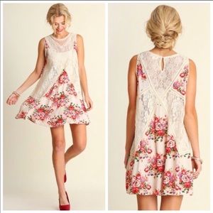 •Floral Lace Dress•